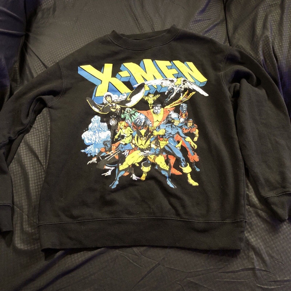 Marvel X-Men Sweatshirt Size S Black Characters 0143